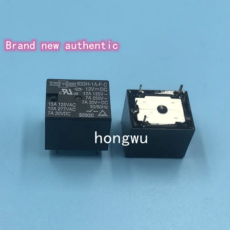 

100% Original New 1PCS/ 833H-1A-F-C-12VDC relay 10A 4pins