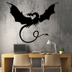 Flying Dragon Wall Decal Fantasy Movie Unique Vinyl Wall Sticker Waterproof Room Decoration Decal Wallpaper 2240