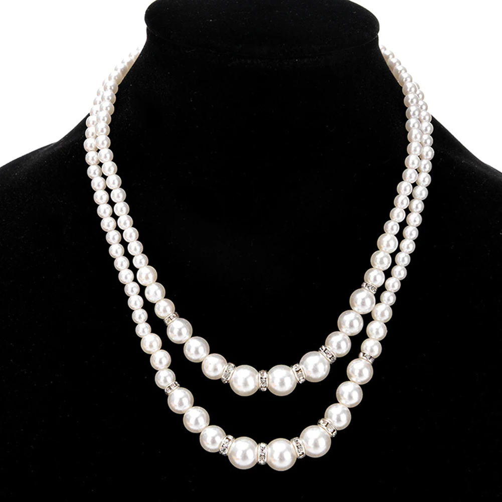 2022 New Trendy Imitation Pearl Necklace Women Men Temperament Simple Handmade Strand Bead Necklace For Women Jewelry Gift