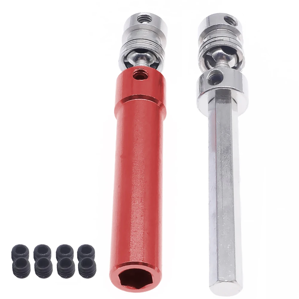 RCAWD 2pcs alloy + #45 steel center CVD drive shaft set hex core for 1-10 RGT 86100 86110 FTX5579 Outback Fury crawler parts