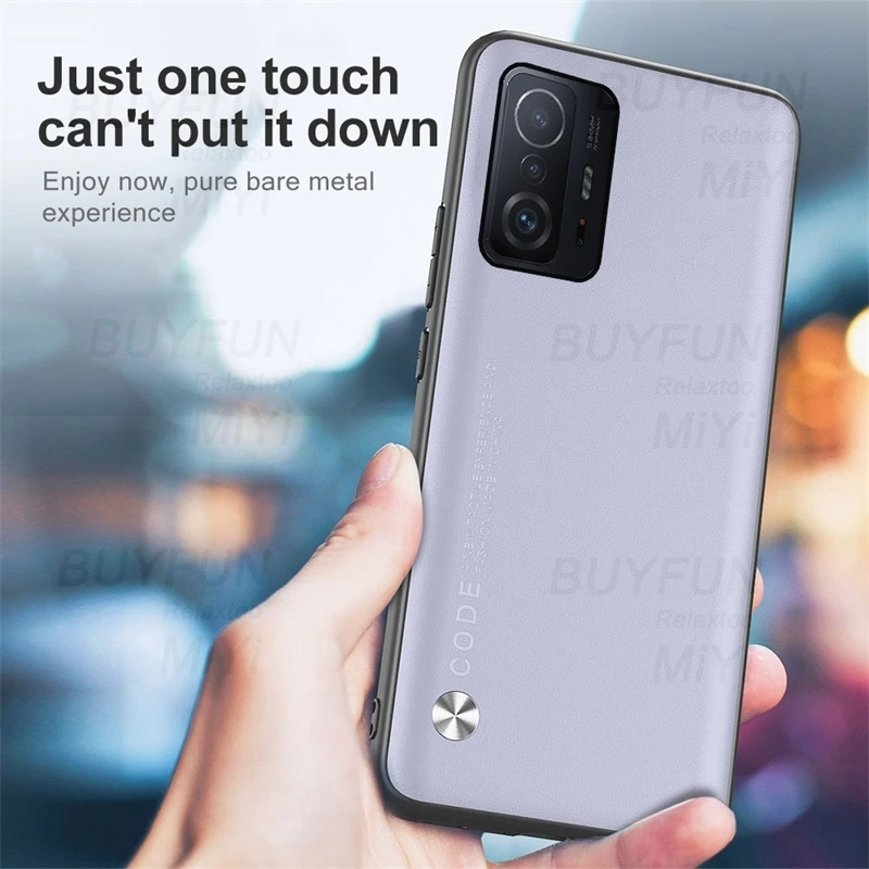 Luxury Leather Plain Skin Phone Case For Xiaomi11T Case Xiaomi Mi 11T 11 T Pro T11 Mi11T 11TPro Anti-Shock Protect Fundas Coque