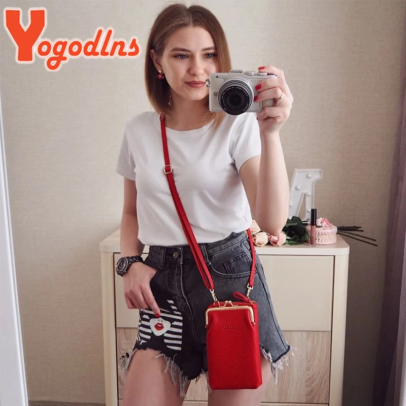 Yogodlns Fashion Small Crossbody Bags Women PU Leather Shoulder Messenger Bag Girls Flap Handbag Phone Purse Zipper Bolso