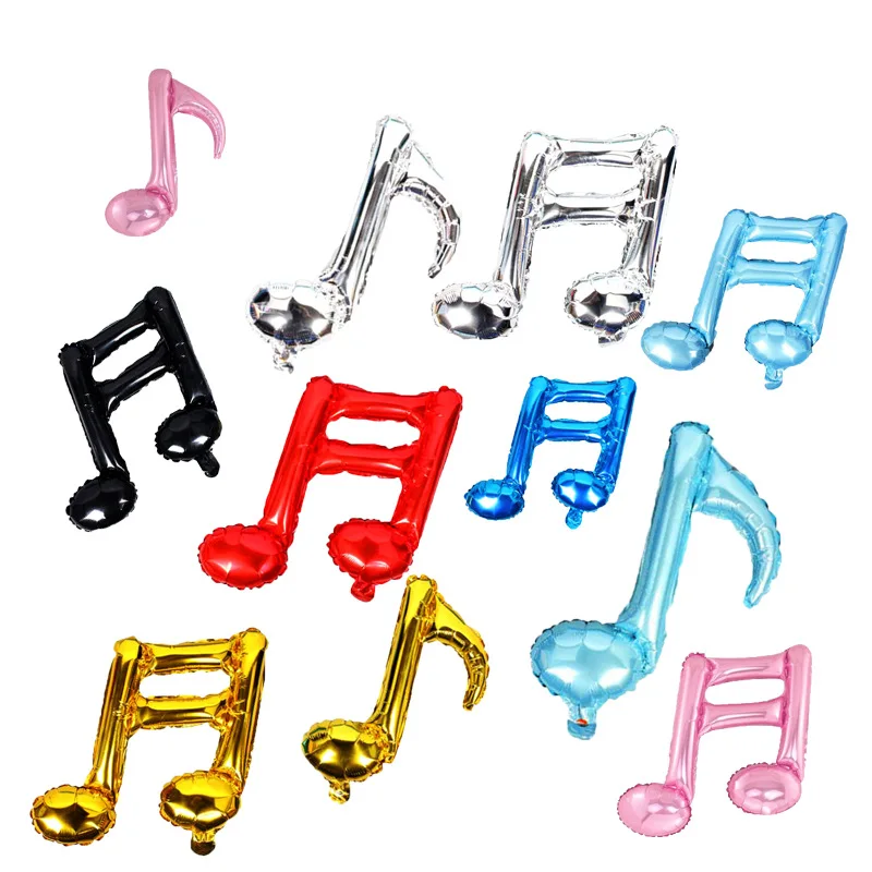 5pcs/lot Musical notes foil mylar balloons birthday party supplies inflatable wedding decorations supplies helium balloon