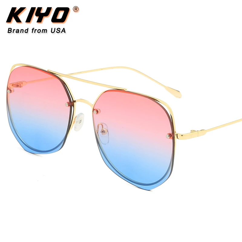 KIYO Brand 2020 New Women Polygonal Sunglasses Metal Classic Sun Glasses High Quality UV400 Driving Eyewear 8948