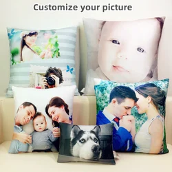 Photo Customization Square Cushion Stuffed dog Pillow Sofa Car Decorative Christmas Gift Couple photo pillow Baby photo cushion