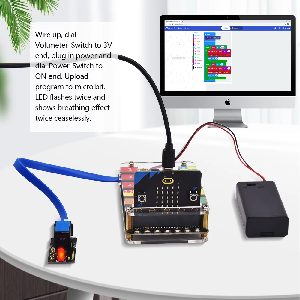 Keyestudio EASY PLUG Super Starter Kit For BBC micro：bit STEM Education Rj11 Micro Bit With Micro bit board Kit V2 Sensor Kit