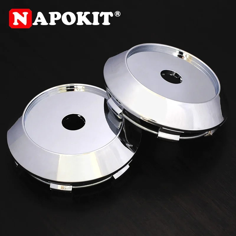 4pcs 70mm 63mm Fit 50mm Flat Logo Chrome No Logo Car Wheel Center Cap Auto Wheel Rim Hub Cap Dust Cover Automobile Part