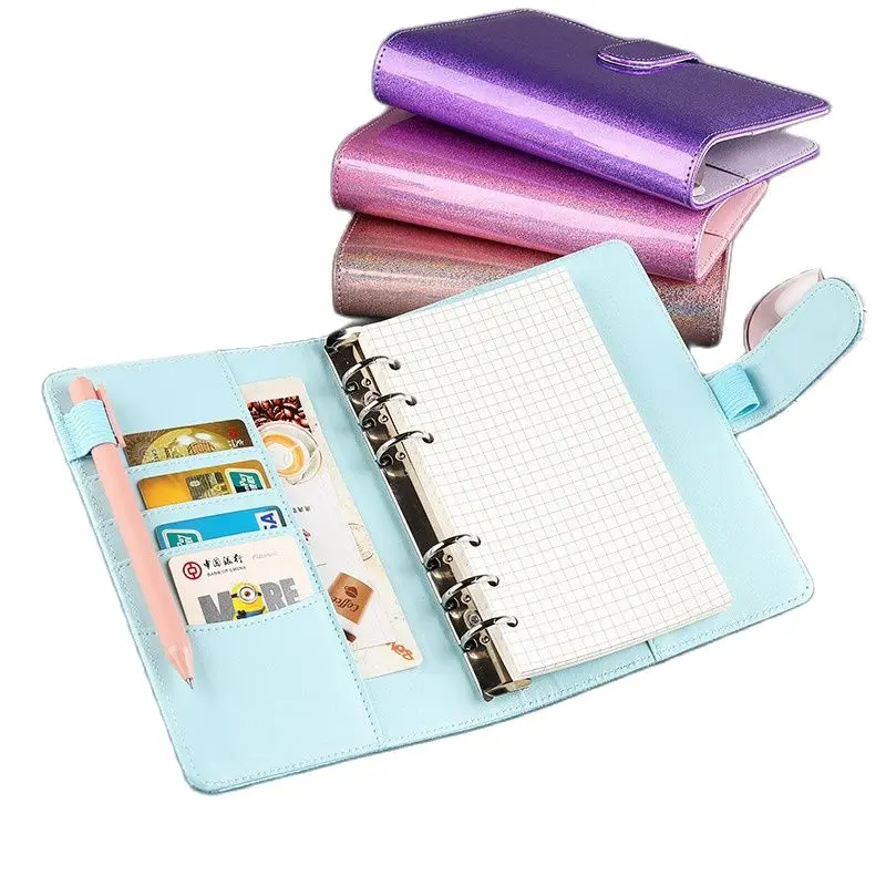 A5 A6 Laser Notebook Planner DIY Organizer Binder Books Journal Sketchbook Accessories Diary Office Supplies Notebook