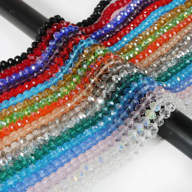 2 3 4mm Austria Faceted Crystal Beads Round Glass Beads Loose Spacer Beads For Jewelry Handmade Making DIY Free Shipping