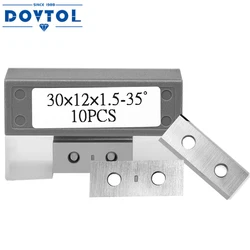 Square 30x12x1.5mm 1.18 inch Carbide Inserts Cutter Blades 2 Edges for Woodworking Groove Helical Planer