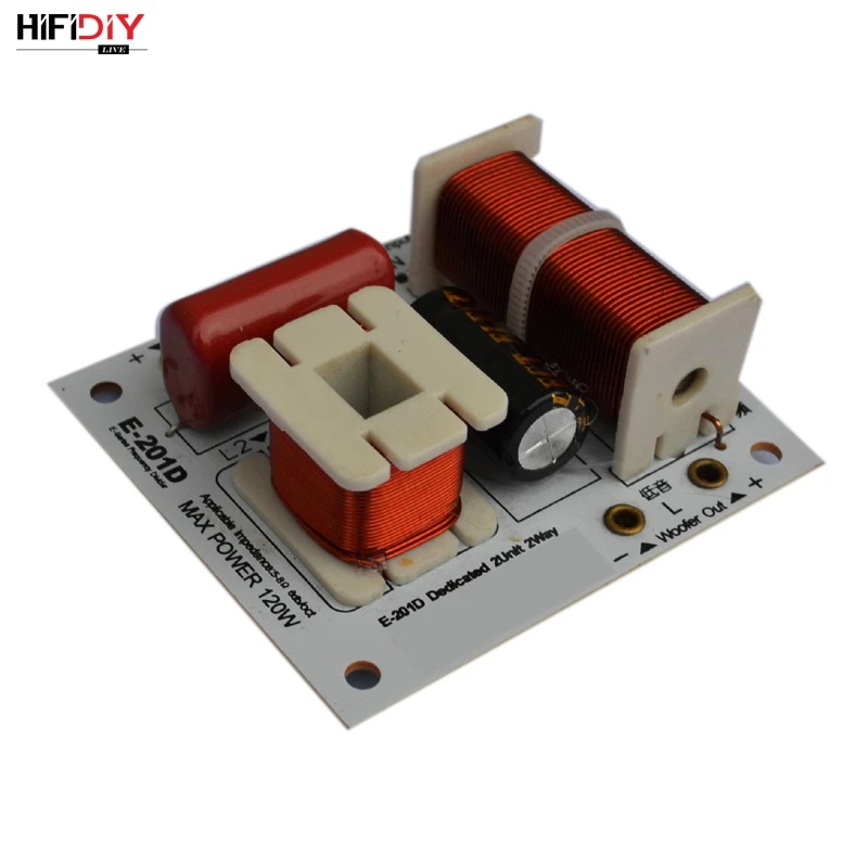HIFIDIY E-201D 2 Way 2 speaker Unit (tweeter + bass )HiFi Speakers audio  Frequency Divider Crossover Filters Desktop surround