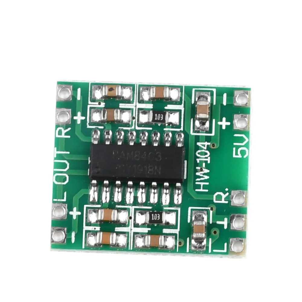 5pcs 2x3W Dual Channel Stereo 3W+3W Digital Power PAM8403 Module Class D Audio Amplifier Board USB DC 5V Ultra-Miniature