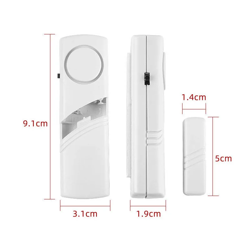 1 Pcs New Longer Door Window Wireless Burglar Alarm with Magnetic Sensor Home Safety Wireless Longer System Security Device 90dB