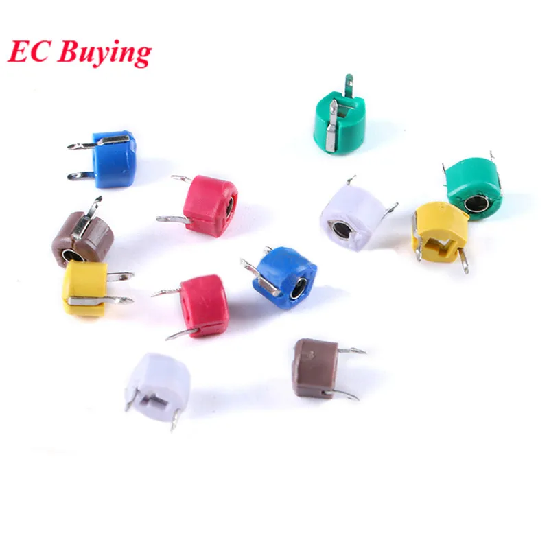 5-50Pcs Adjustable Capacitor 3PF 5PF 10PF 20PF 30PF 40PF 50PF 60PF 70PF 120PF 6mm Trimmer Variable Ceramic Capacitor Capacitance