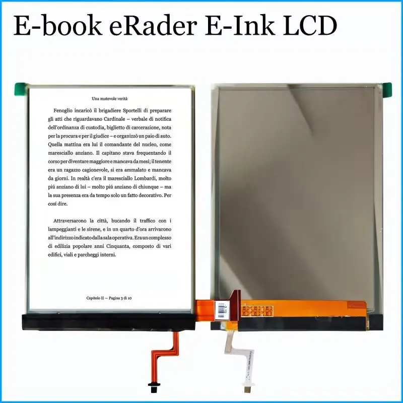 6 inch E-Ink Lcd display with backlight For Nautilus Light FLHD6.0 Glass Reader Ebook eReader LCD Display Screen