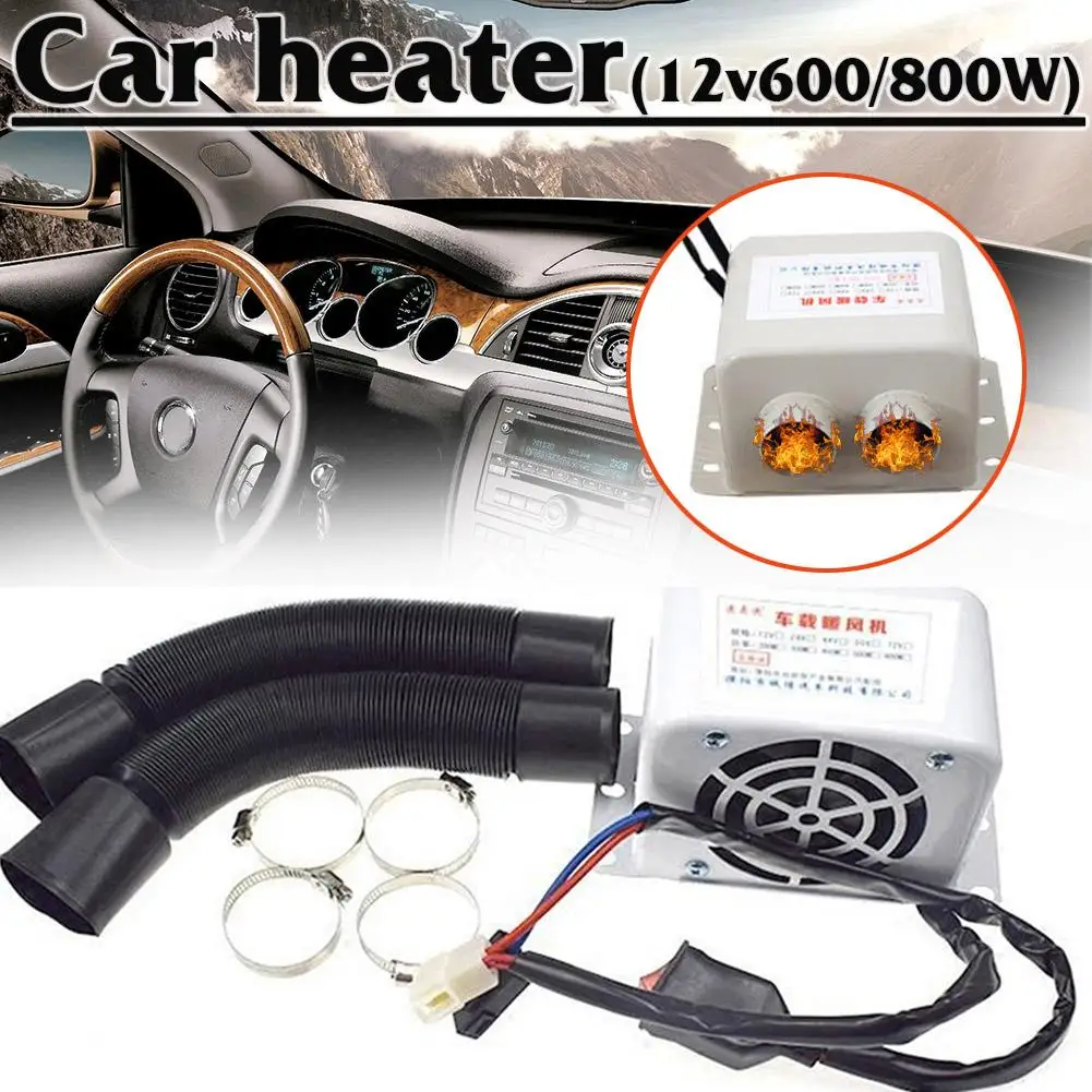 12V Car Heater 600W/800W Car Glass Defroster Window Heater For Winter Auto Air Outlet 2 Warm Dryer In Car Goods