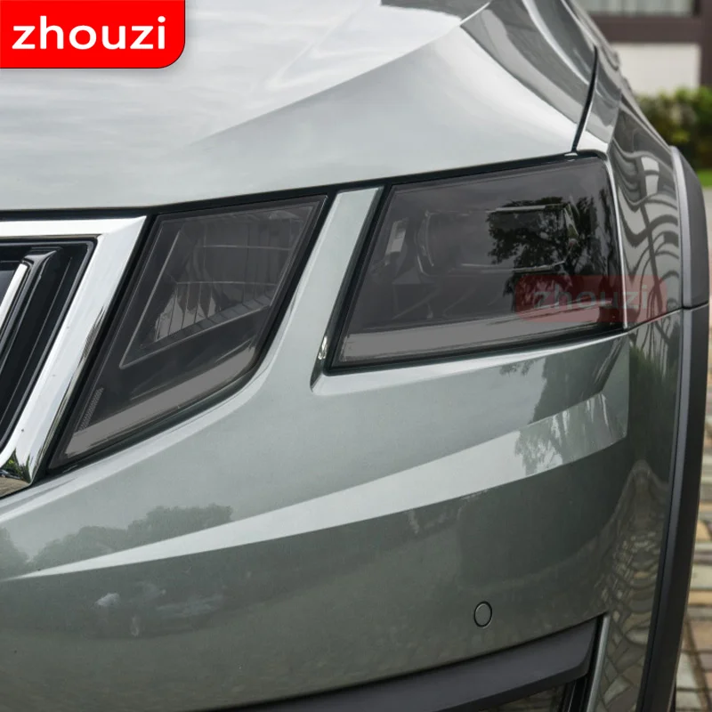 

2 Pcs Car Headlight Tint Black Protective Film Protection Transparent TPU Sticker For Skoda Octavia 2017 2018 2019 Accessories