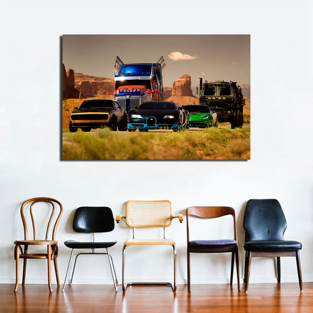 Autobots Poster Wall Art Picture For Living Room Vehicle Canvas Painting Home Decor