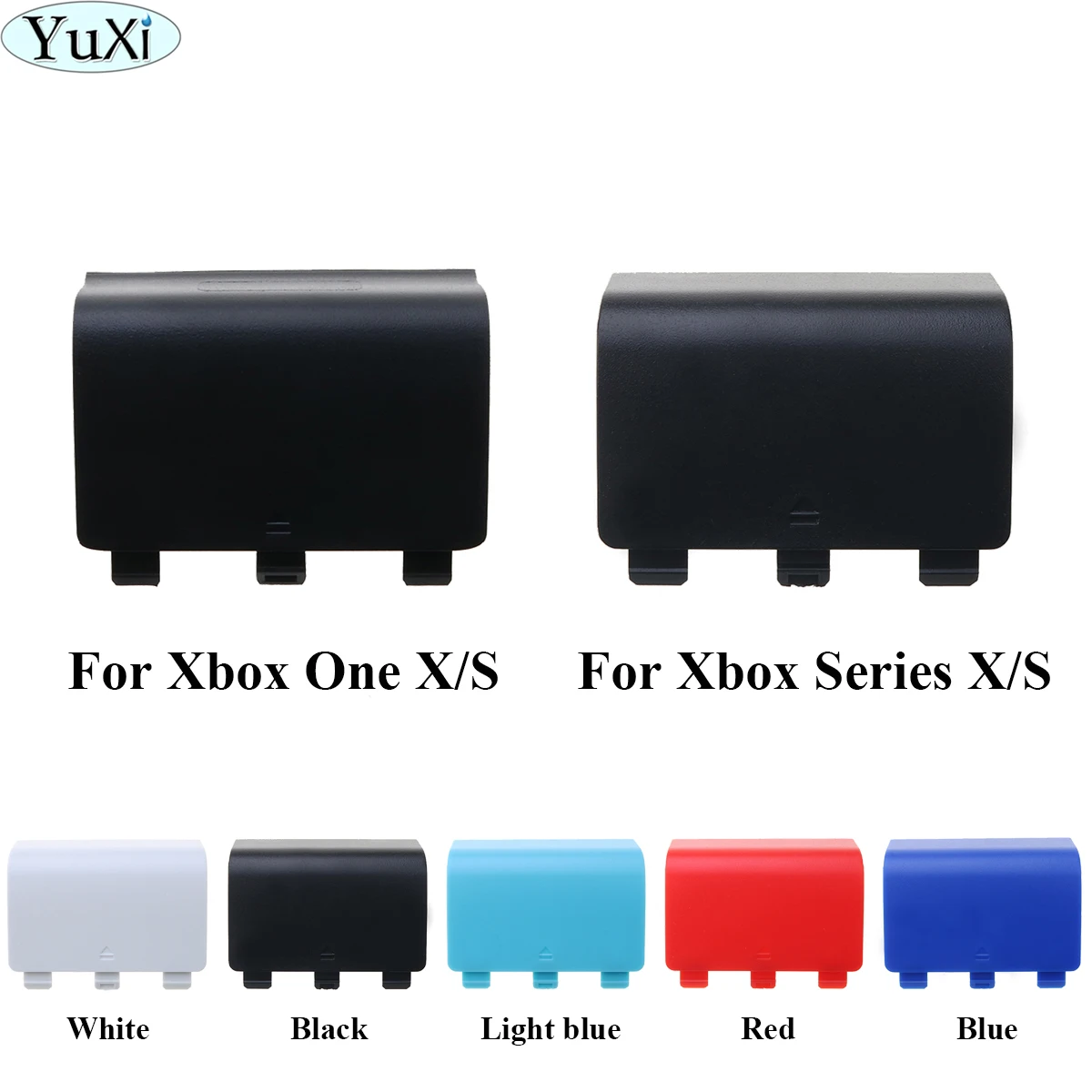 

YuXi For Xbox Series X S Controller Battery Shell Lid Back Replacement Housing Door Cover Case Black White Blue For Xbox One X S