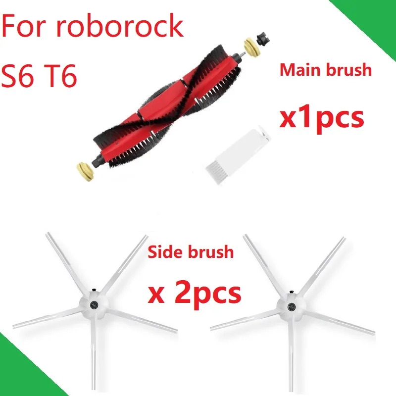Spazzola principale in gomma Roborock originale spazzola principale per aspirapolvere robot Roborock S60 S61 bianco S65 nero accessori
