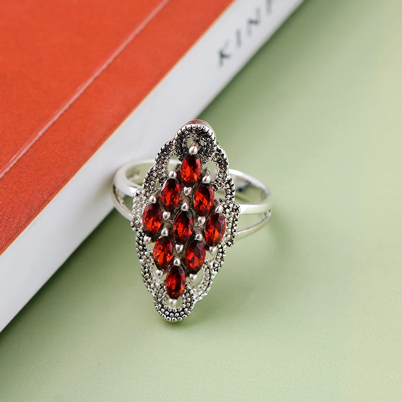 925 Sterling Silver Open Rings For Women Personality Simple Style Lady Prevent Allergy Sterling-silver-jewelry