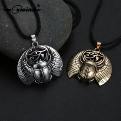 Cxwind Retro Egyptian Egypt Scarab Necklaces Vintage Charm Chafer Pendant Necklace Choker Collier For Women Men Runes Jewelry