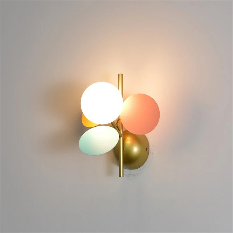 

Modern Leaves Wall Lamp Simple Glass LED Wall Sconces Light Fixtures for Bedroom Children Room Corridor Indoor Decor Lighting