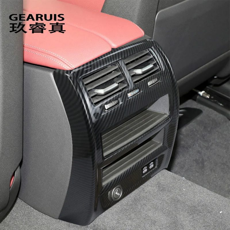 Car Styling For BMW 5 Series G30 G38 2018-2022 Carbon fiber Center control panel Cover Sticker protection Frame Trim Accessories