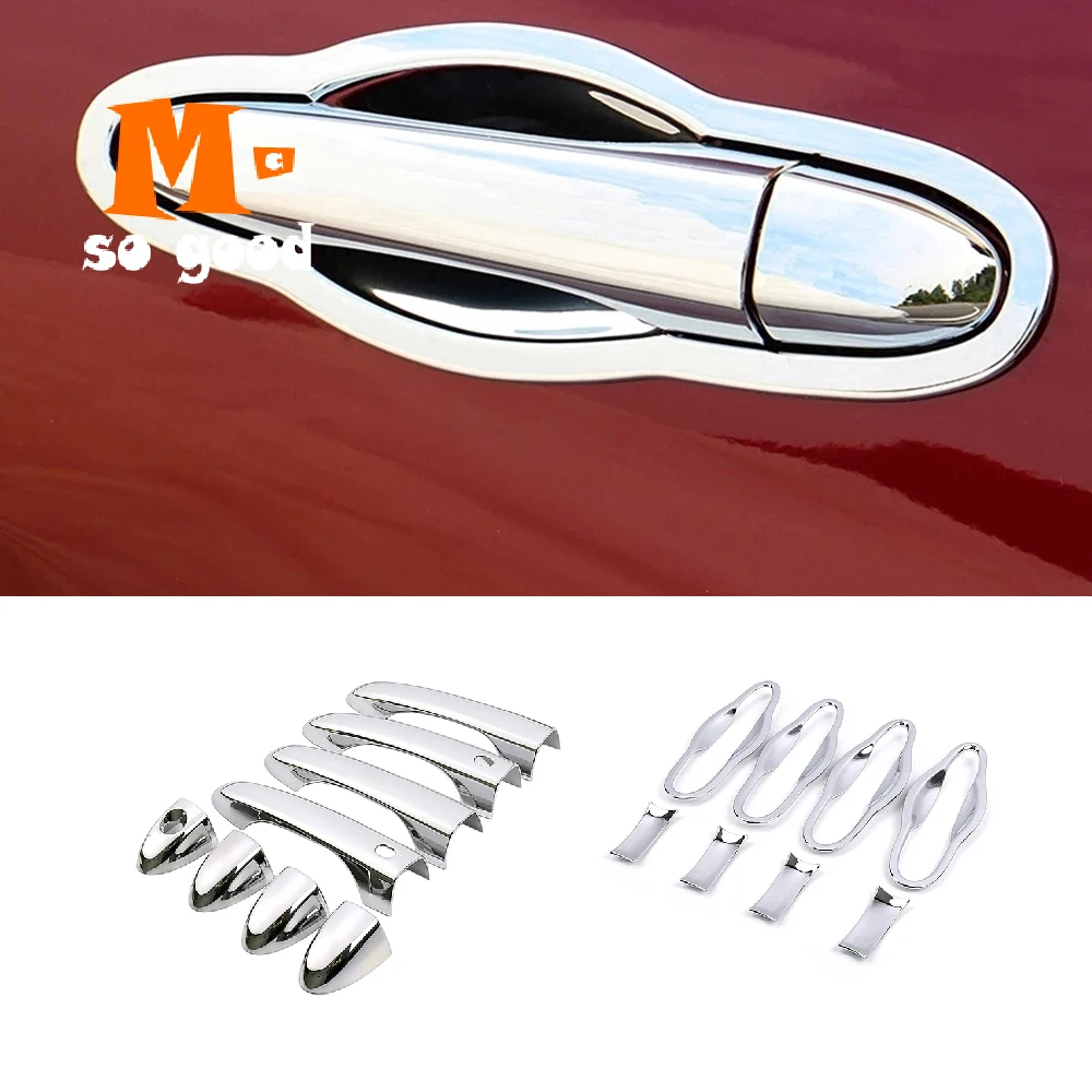 2014 2015 2016 2017 2018 For Jeep Cherokee KL Car Door protector handles bowls frame Cover Trim ABS Plastic Chrome sticker 16pcs