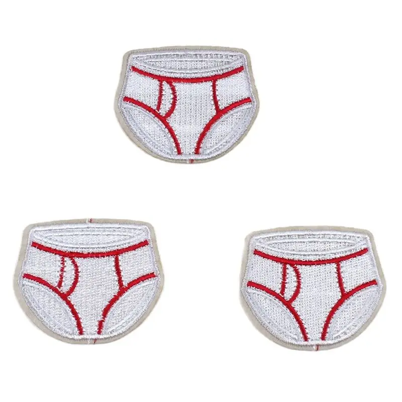 10pcs Funny Panties Patches DIY Embroidery Underpants Appliques Iron On Sew On Clothes Bags Shoes Stickers Garments Badge Patch