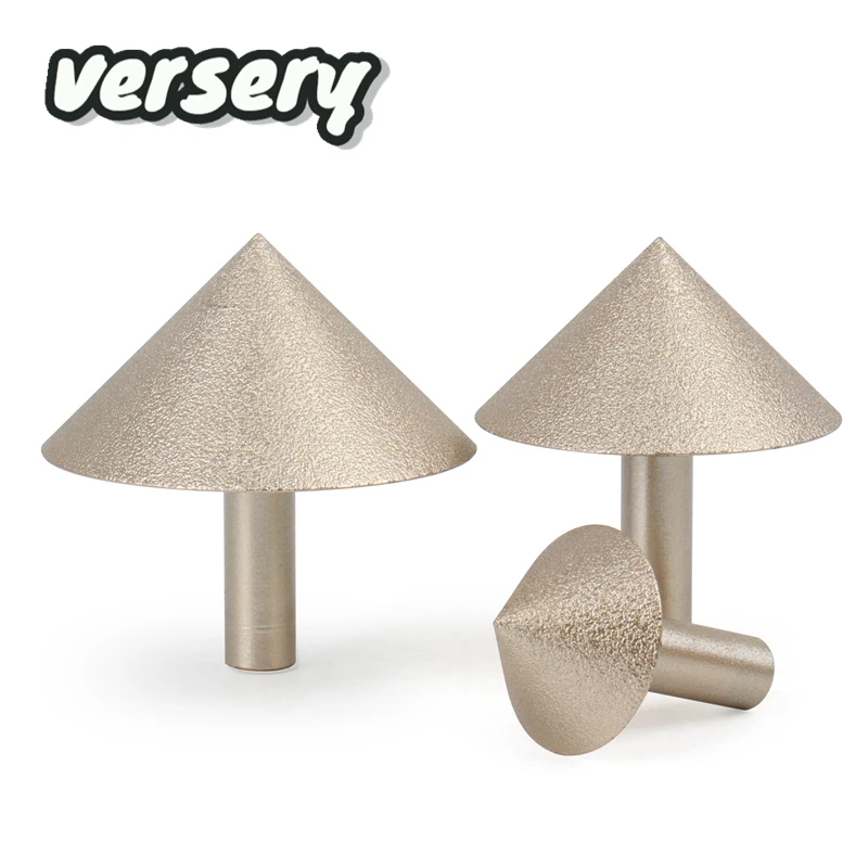 Versery 20-60mm 90 degree Vacuum Brazed Diamond Countersink Chamfering Tool drill bit For Tile Marble Granite Quartz Stone