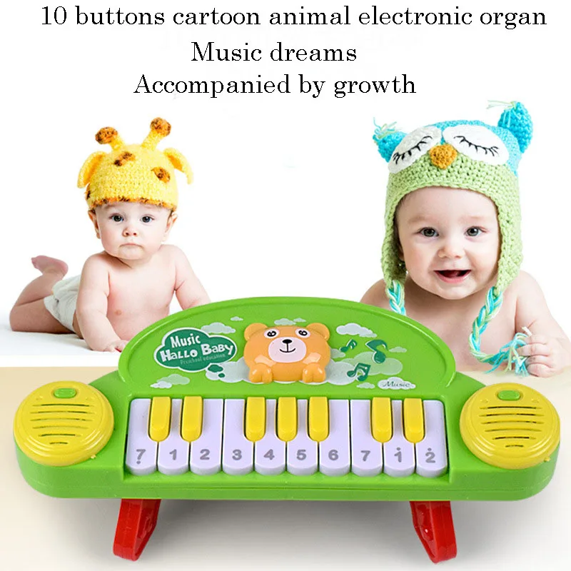 

1pcs Fun Piano Creative Cartoon Kids Music Learning Tool 10 Keys Universal Electronic Organ Music Teaching Tool For Kids Gift