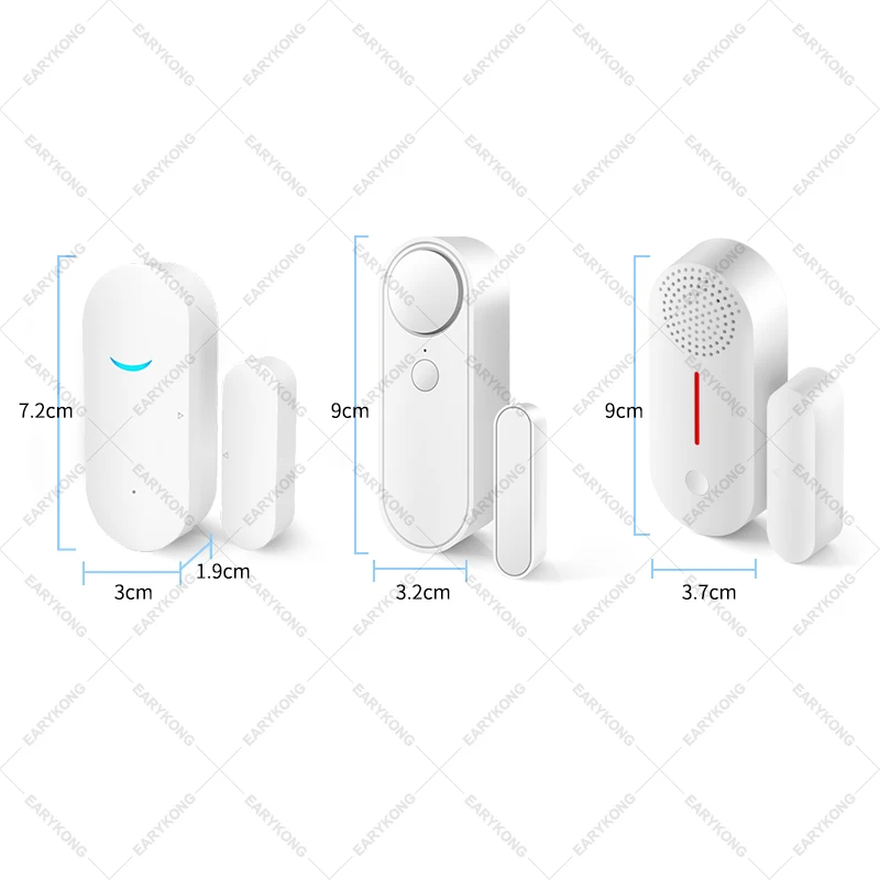 Tuya Smart WiFi Door Sensor Door Open / Closed Detectors Wifi Home Alarm Compatible With Alexa Google Home Tuya APP