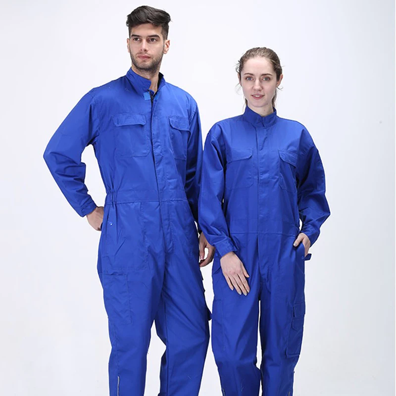 Work Overalls Working Clothing Mechanical Jumpsuit Auto Repairmen Workshop Loose Work Uniform Stand Collar Welding Suit Coverall