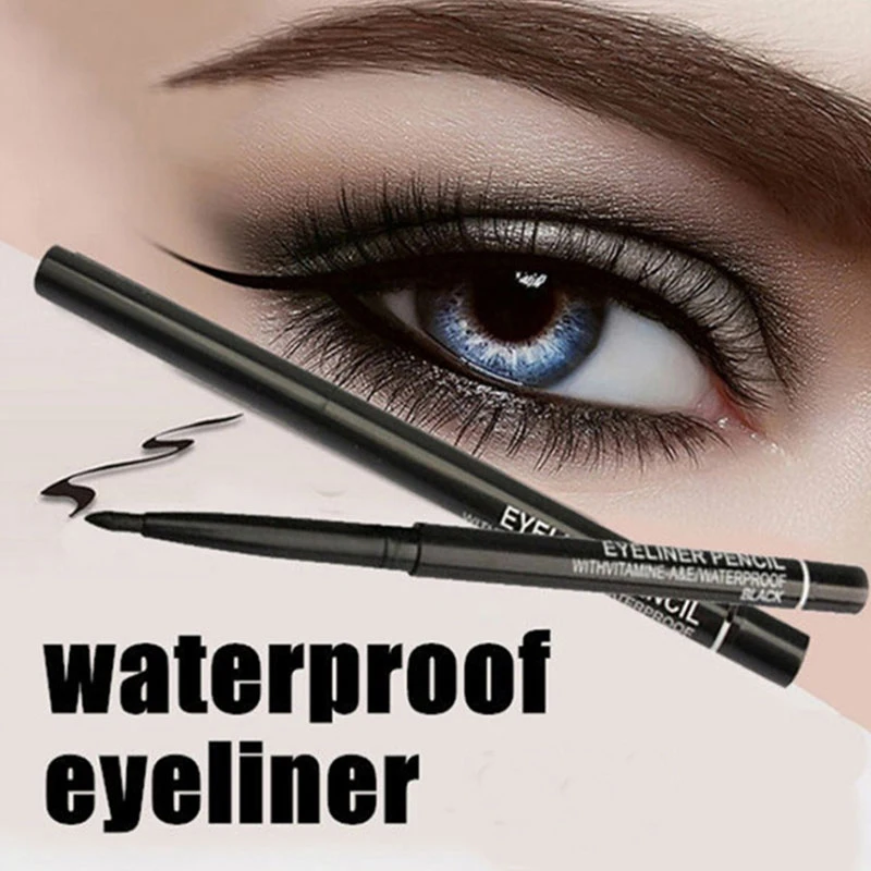 Auto-rotating Gel Eyeliner Pen Retractable Eyeliner Waterproof Non-smudge Explosion Eyebrow Pencil Makeup Gel Pencli Matte Liner