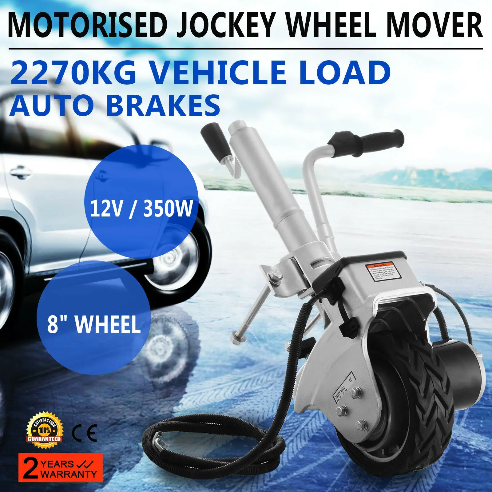 

Motorized Trailer Jack Jockey Wheel Mover 2270KG 12V/350W Electric Caravan Boat Dolly Auto Brake