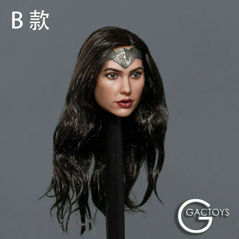 GACTOYS-Cabeza de Wonder Girl GC037 1/6, escultura de Gal Gadot, cabeza de pelo plantado, tallado, ajuste de 12 ", cuerpo de figura de Acción Femenina