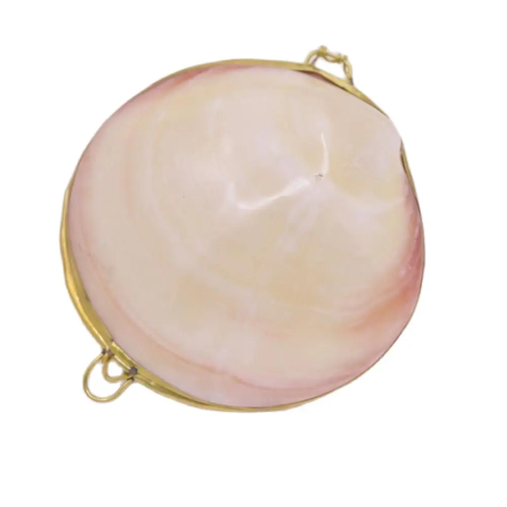 1 PCS 65mm-75mm Natural White Pink Mother of Pearl Smooth Clam Shell Box Jewelry Packaging