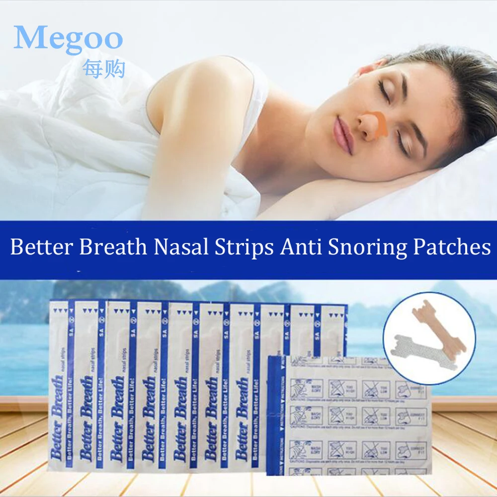 

200Pcs Breathe Right Better Nasal Strips Stop Snoring Anti Snoring Strips Easier Good Sleeping Nose Patch Health Care