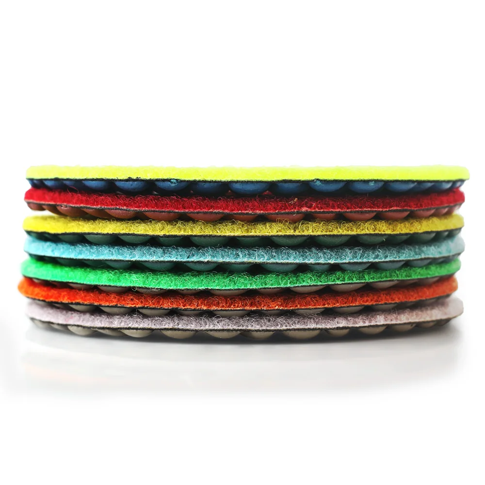 Free shipping 4 inch diamond flexible polishing pads 100mm dry use for stone