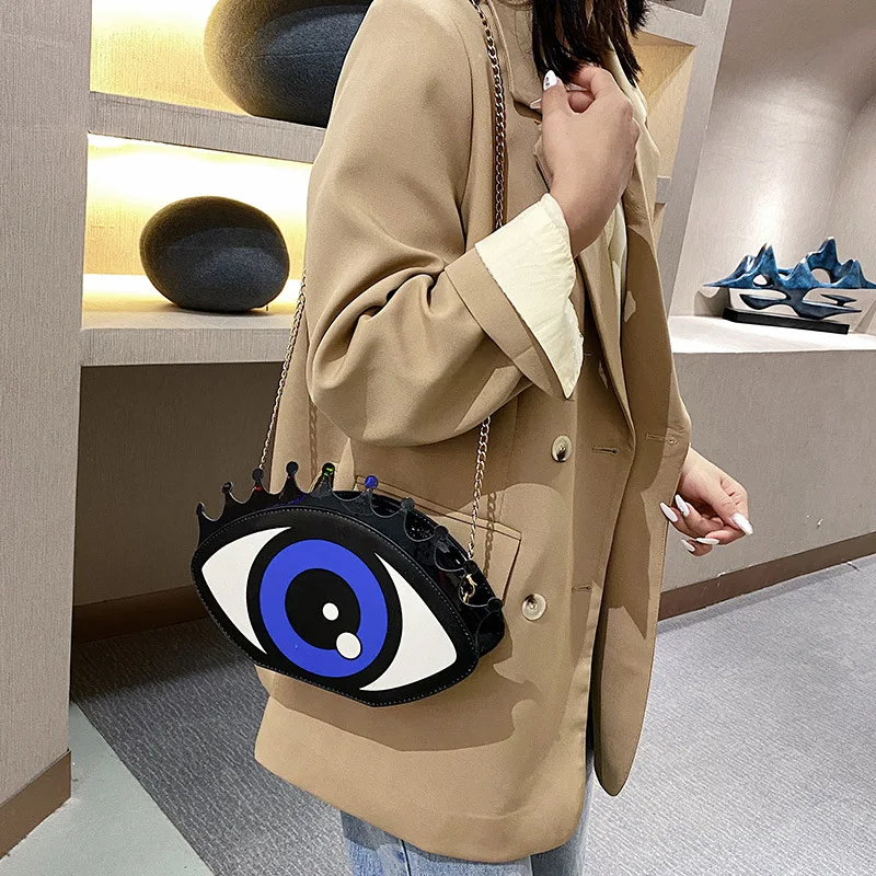 Unusual Bags for Women Trend 2024 Luxury Brand funny Handbags Leather Fashion Laser Crossbody Bag Chain Cute Female Shoulder Bag