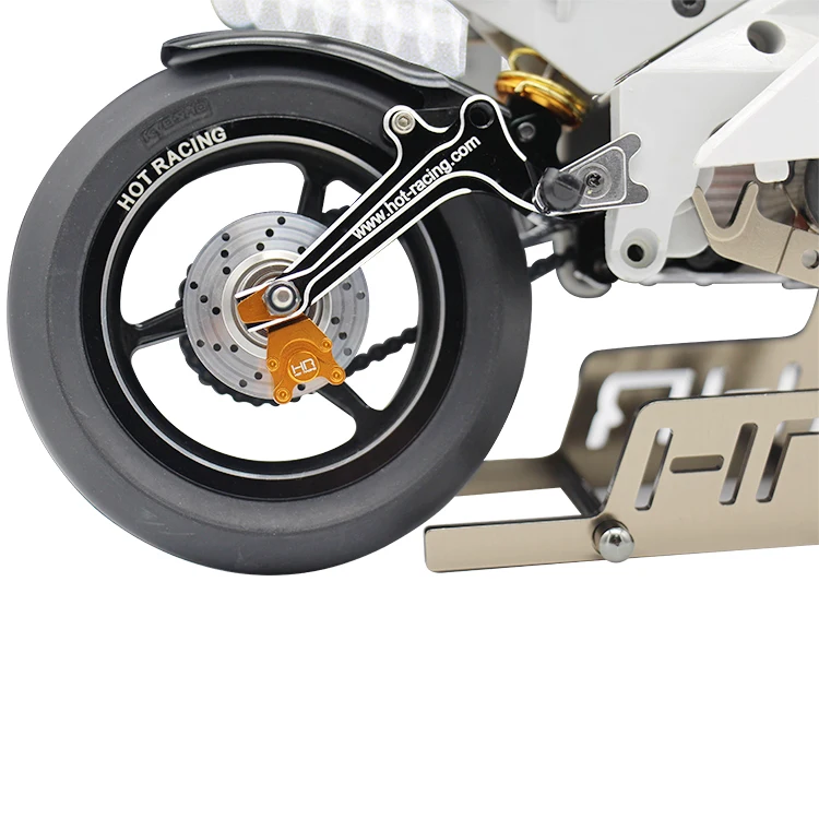 HR Aluminum Rear Swing arm with Gold Brake Caliper 1/8 NSR500 Motorcycle