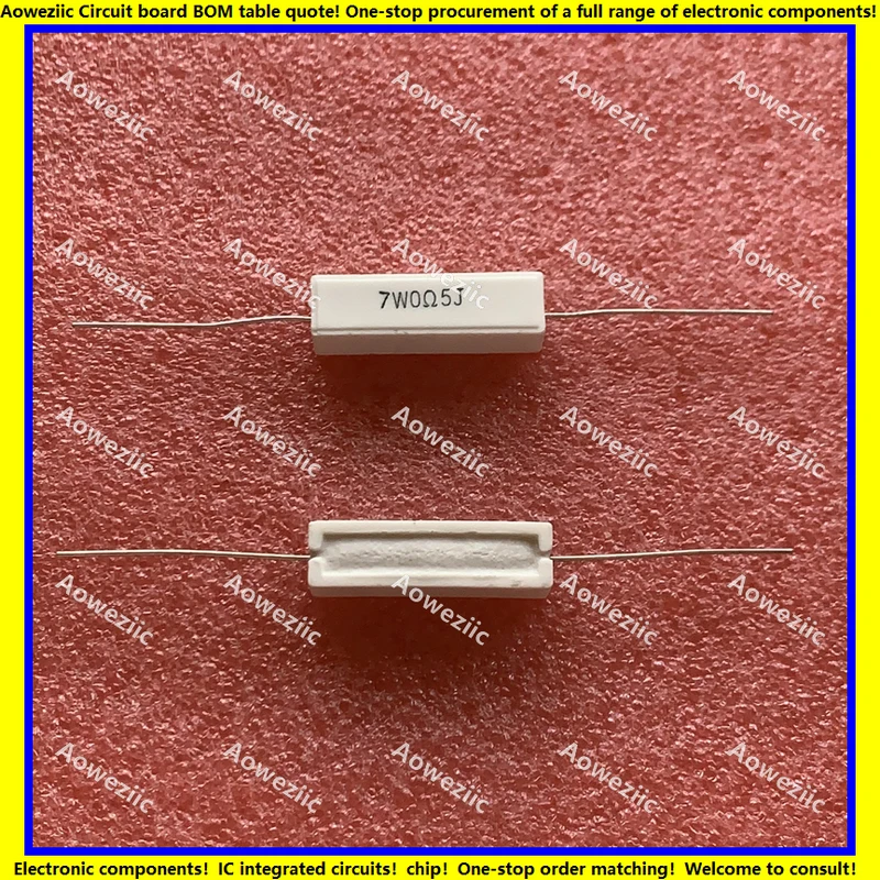 10 pçs/lote 7wr5j 7w0.5j j RX27-1 sqp resistência de cimento horizontal 7w0.5ohm 0.5rj resistência cerâmica precisão resistance 5% resistência de energia