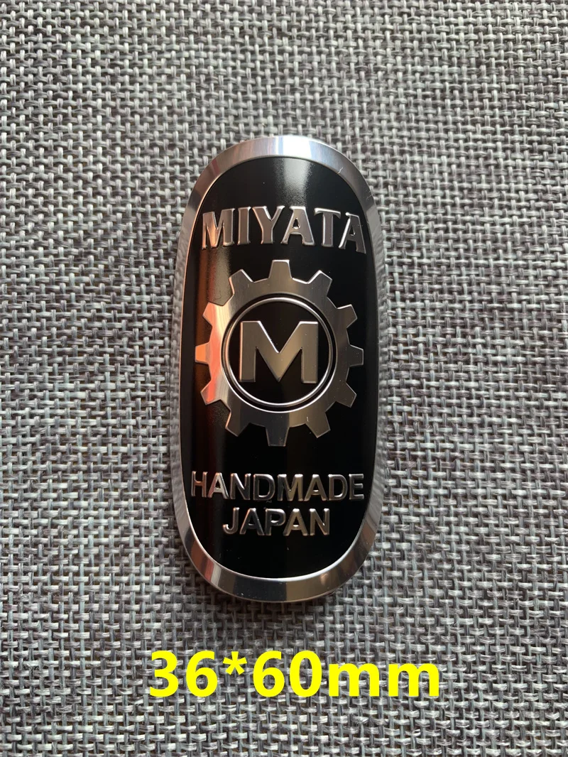 2x miyata vintage classic Bike Head Badge Aluminum Decals Stickers For MTB BMX Folding Bicycle Frame Cycling Accessories emblem