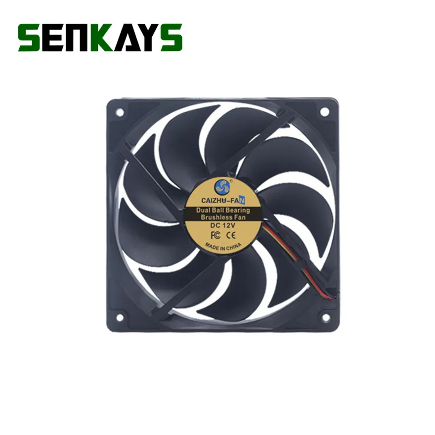 Dual Ball Bearing 120MM 12cm 12025  CPU Fan 120x120x25MM DC 5V 12V 24V Computer Case Cooling Fan 2PIN 3PIN FG