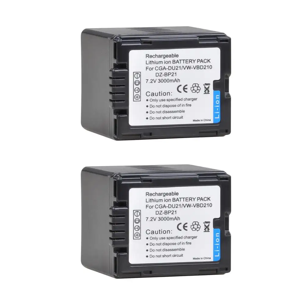 Batmax 3000mAh CGA-DU21 VW-VBD210 Battery for Panasonic CGR-DU06 DU07 NV-GS10 CGA-DU12 CGA-DU14 CGA-DU21 GS100K GS17E PV-GS65