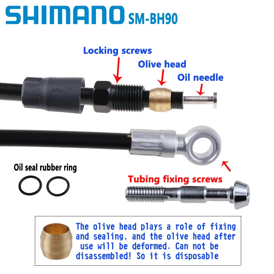 Shimano SM-BH90-SB/SBS/SBLS 1000mm Brake Hose for shimnao XTR M9000 M985 XT M8000 M785 SLX M7000 M675 ZEE M640 SAINT M820