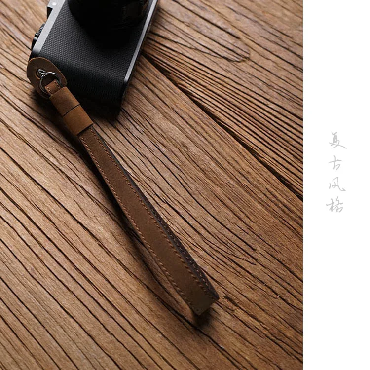 AYdgcam Handmade Genuine Leather Camera Wrist Strap For FUJJI Fujifilm XT4 X100F Leica Q2 Canon Nikon Sony Lumix Panasonic
