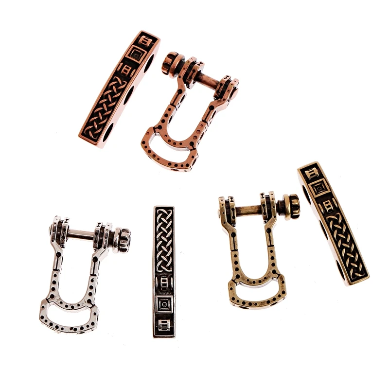 1PCS Charms Bead Men Copper Paracord Bracelet Keychain DIY Beads Lanyard Making Bracelet Jewelry Outdoor