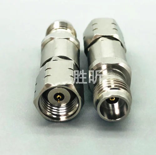 1.85mm Female to 2.4mm Male Stainless Steel High Frequency Millimeter wave test Adapter Connector DC-50G